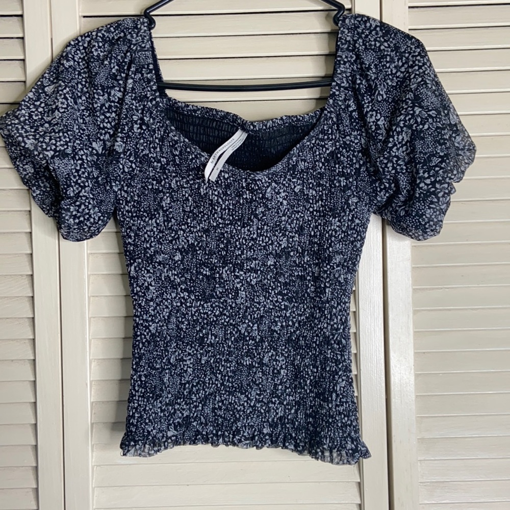 Let Me Be by Anthropologie off the shoulder top.